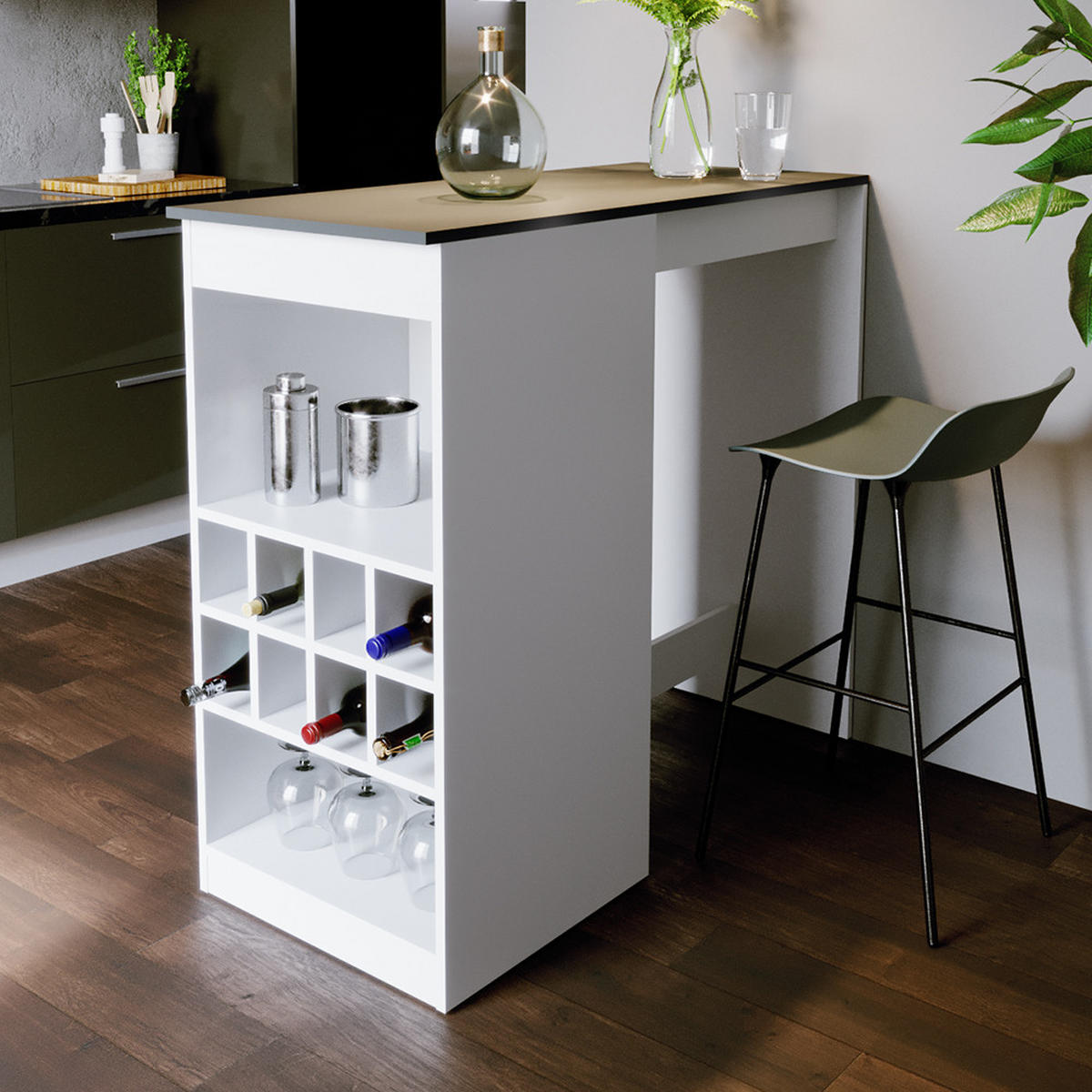 BARTISCH Ross Weiß/Anthrazit 115 x 50 cm - Anthrazit/Weiß, Holzwerkstoff (115/104.6/50cm) - Vicco