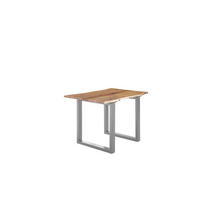 ESSTISCH LUBIN - Beige/Silberfarben, Holz/Metall (80/120/77cm) - SAM