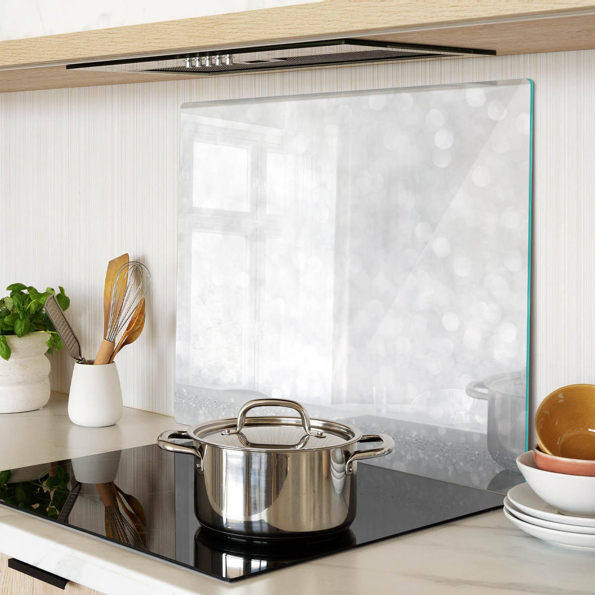GLASPLATTE 60x52 cm Kleine Dinge - Silberfarben, Glas (60/0.4/52cm) - TULUP