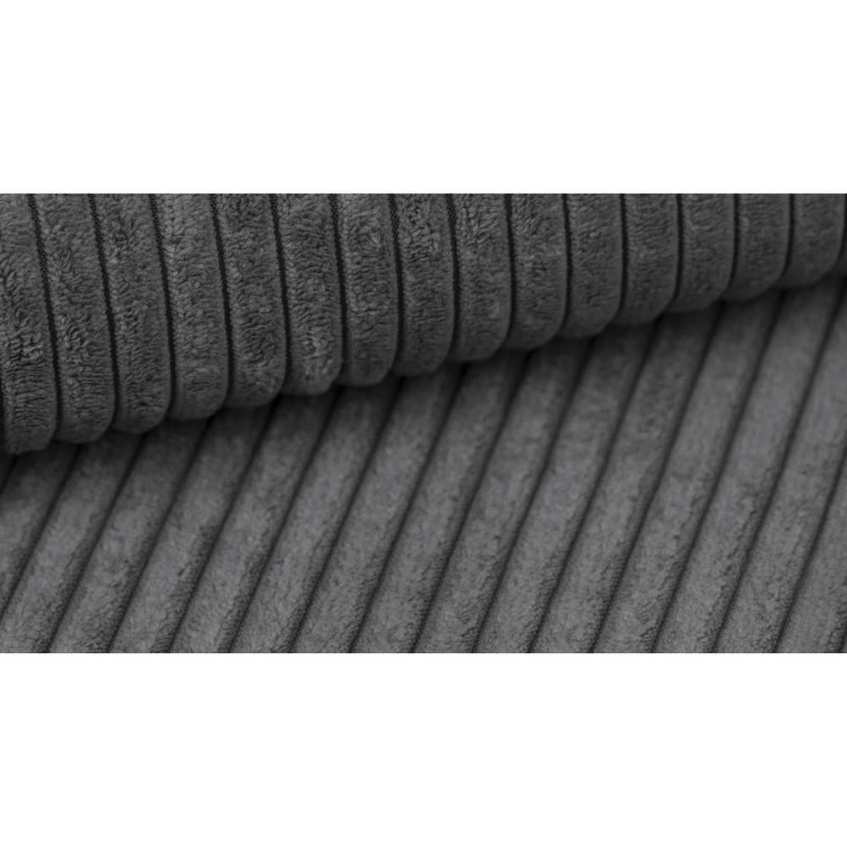 WOHNLANDSCHAFT Parys U mit Schlaffunktion grau - Schwarz/Grau, Kunststoff/Textil (390/70/185cm) - Beautysofa