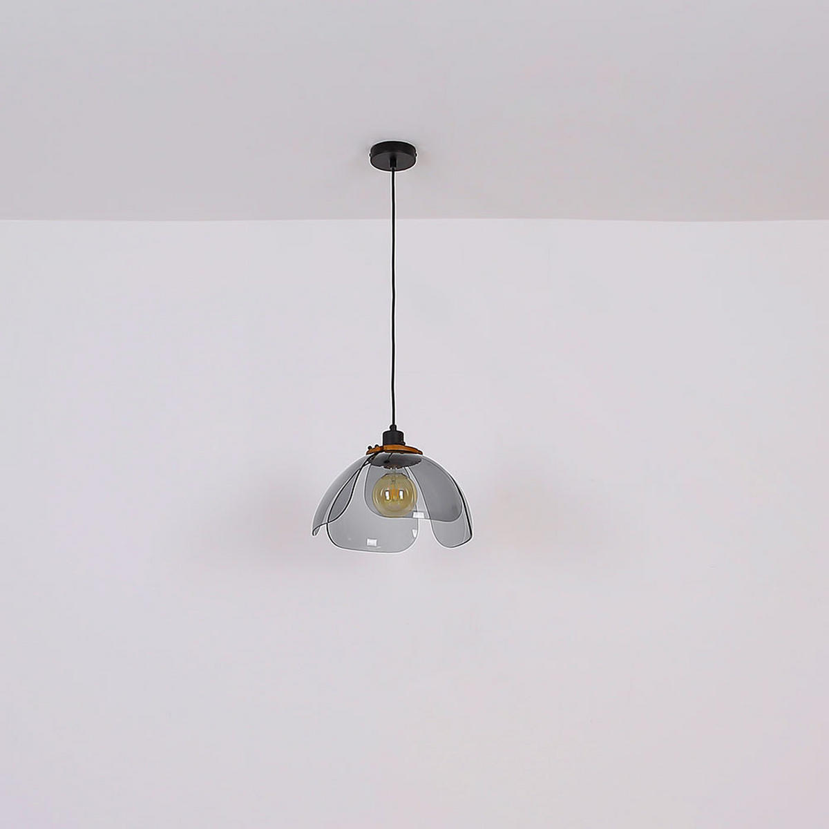 LED HÄNGELEUCHTE Metall Schwarz - Schwarz, Glas (34/34/120cm) - Globo Lighting