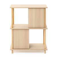 BÜCHERREGAL mit Stauraum und 2 Ablagen - Alteiche, Holz (35/77.5/60cm)