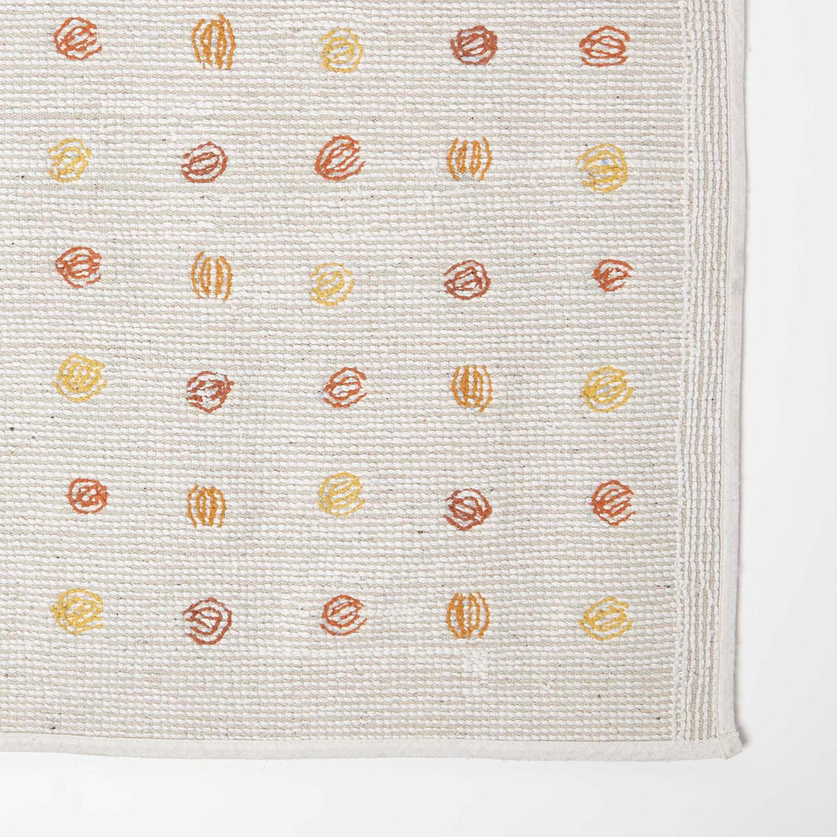 BADEMATTE Punkte 50/80 cm, Baumwolle - Dunkelgelb, Textil (50/80cm) - Homescapes