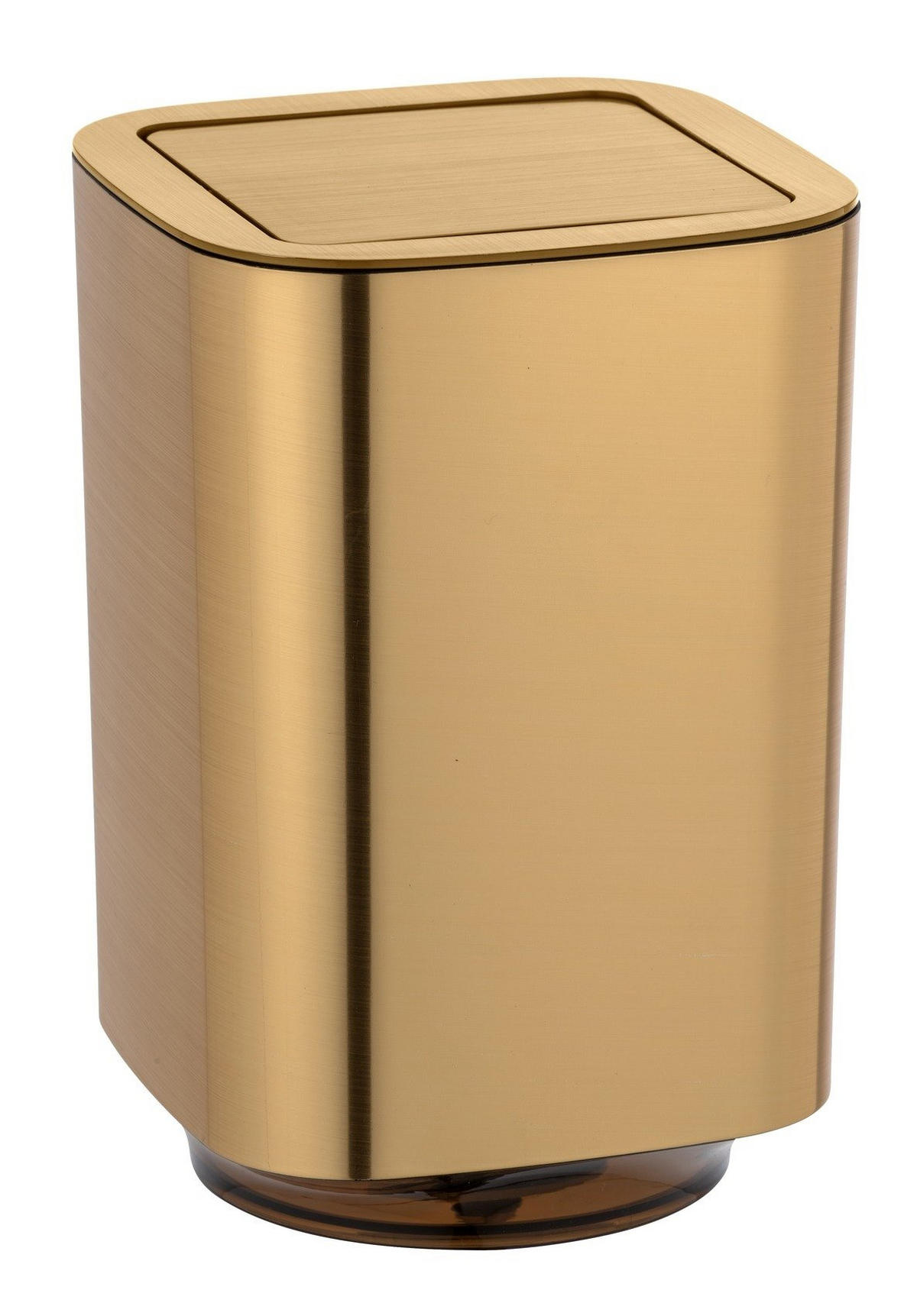 KOSMETIKEIMER mit Schwingdeckel Auron 17,2/17,2/25,5 cm - Goldfarben, Kunststoff (17.2/25.5/17.2cm) - Wenko