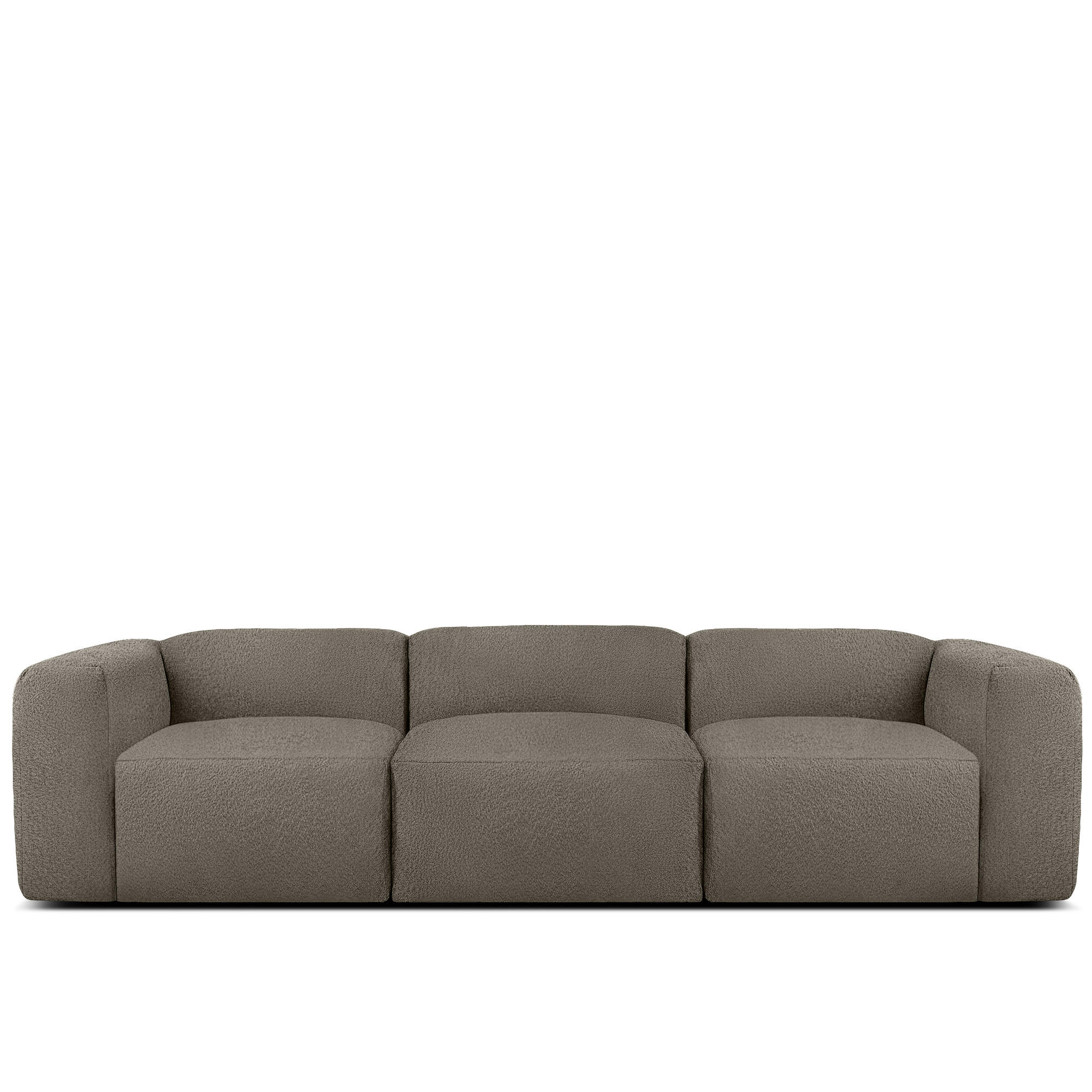 3-SITZER SOFA BUFFO, kühles Braun - Braun, Holz/Holzwerkstoff (290/73/96cm) - KONSIMO®