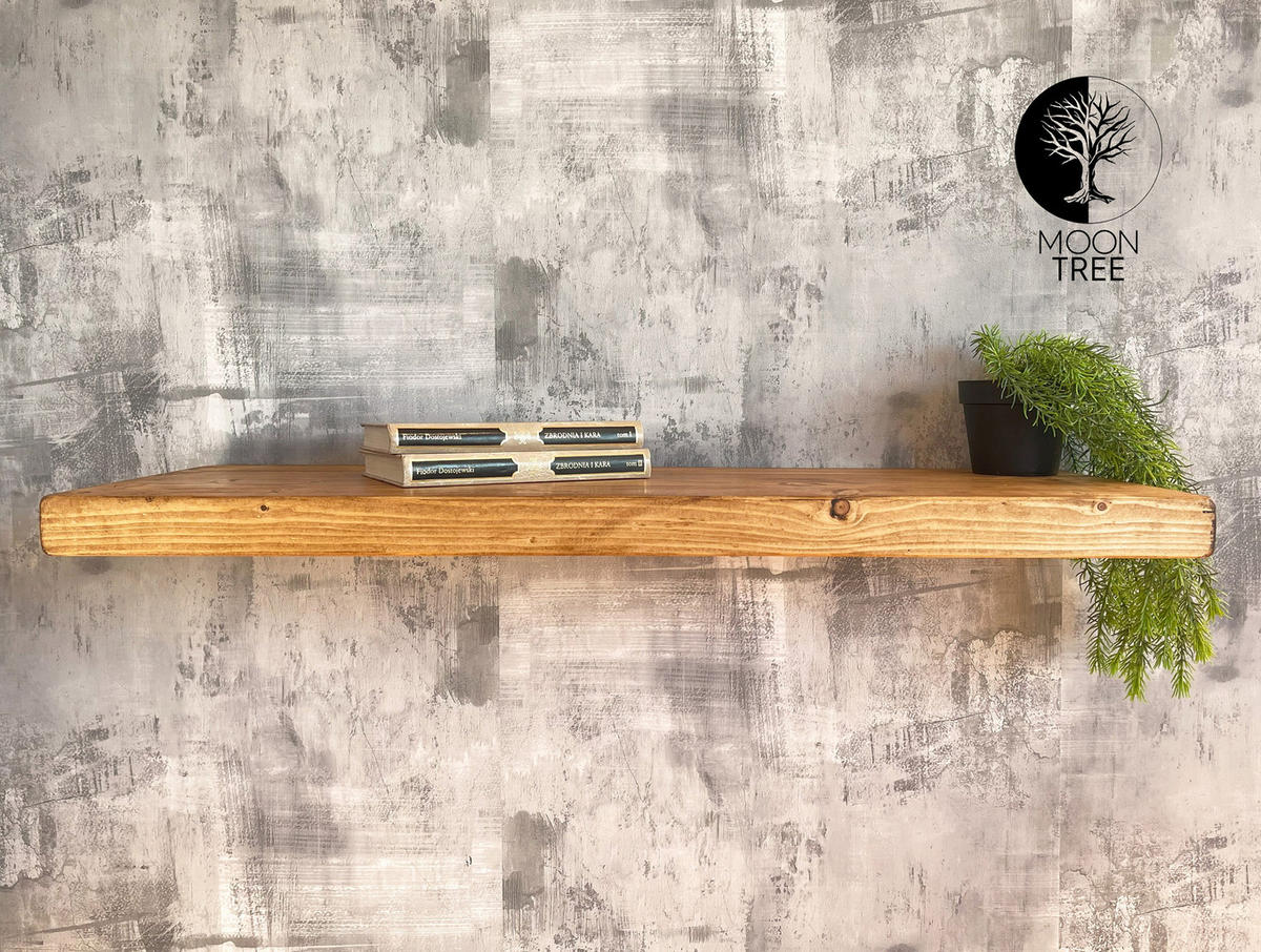 WANDREGAL rustikales 30/4,4/120 cm Nussbaum - Rotbraun, Holz (120/4.4/30cm)