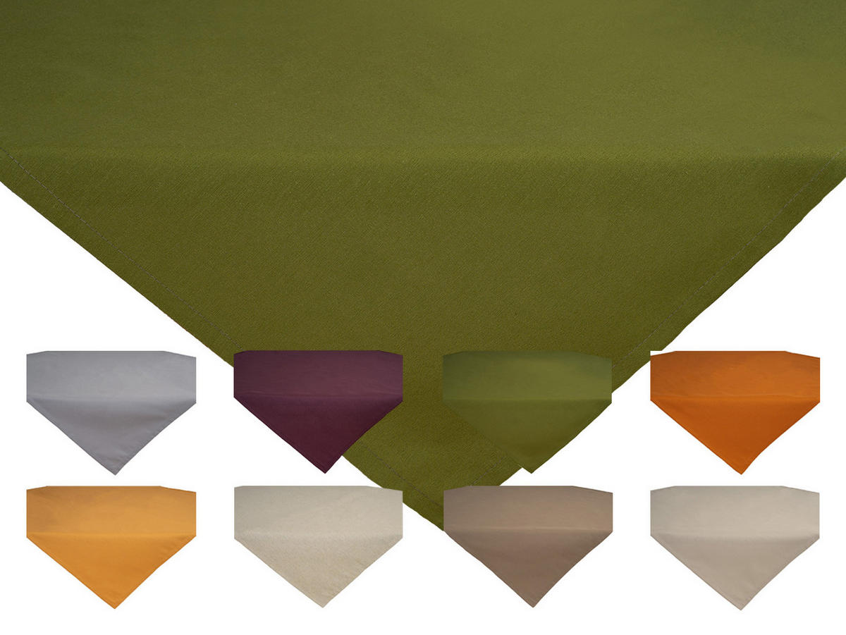 MITTELDECKE Wunschton moosbild-grün 80/80 cm - Grün, Textil (80/80cm) - beties Heimtextil