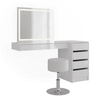 SCHMINKTISCH Sherry Weiß 100 cm 4 Teile - Weiß, Holzwerkstoff (100/12/40.1cm) - Vicco