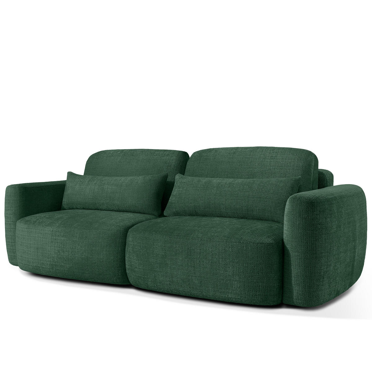 SITZGARNITUR ELOSA - Grün, Holz/Textil (245/85/115cm) - KONSIMO®