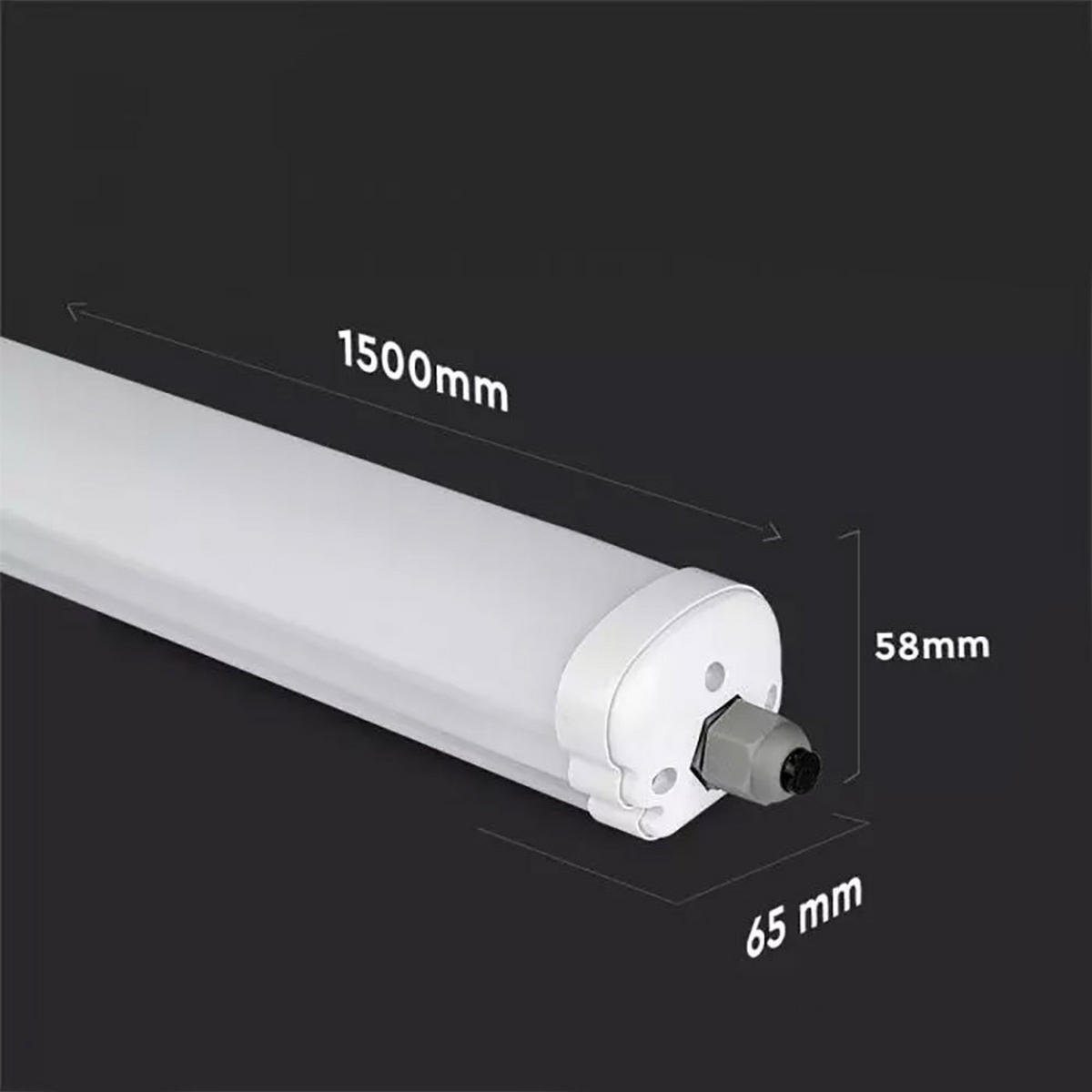 LED WANNENLEUCHTE Weiß 2er Set - Weiß, Kunststoff (150/6.5/5.8cm)