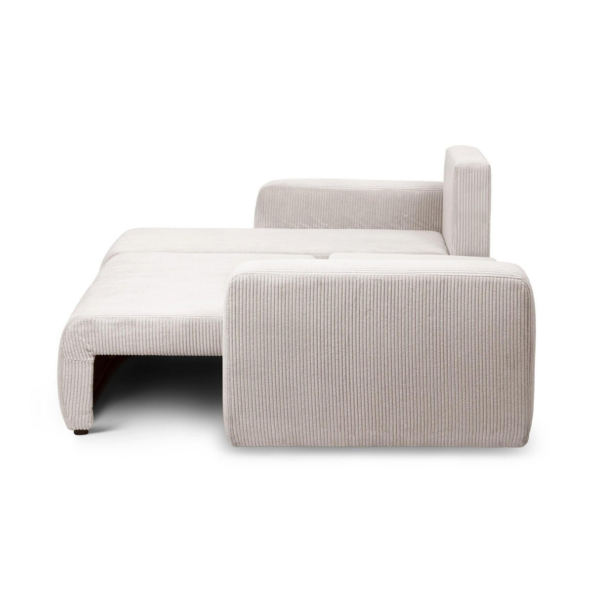 ECKSOFA Kingi Weiß - Weiß, Textil (244/83/142cm) - Pillovely