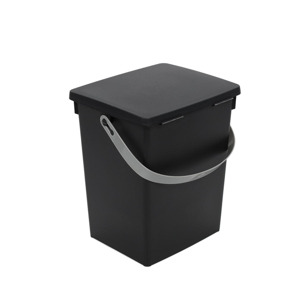 ABFALLBEHÄLTER 5,5 l 19/18/23,5 cm - Schwarz, Kunststoff (18/23.5/19cm) - Storage solutions