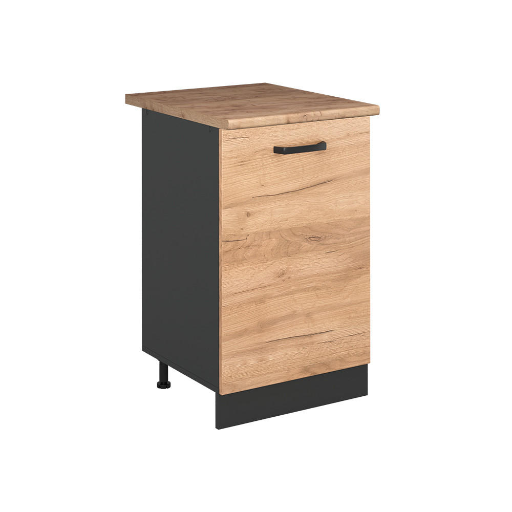 Vicco Küchenunterschrank Eiche, Anthrazit 50x81.6x60 cm