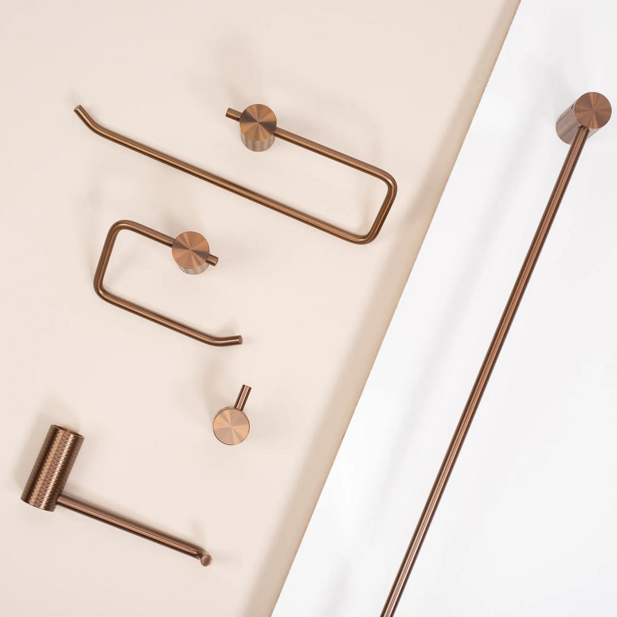 HANDTUCHHALTER Rea 9703 Prism Brush Copper - Kupferfarben, Metall (60/3/6.5cm) - REA
