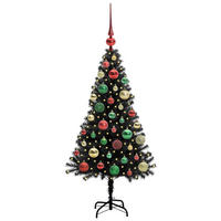 WEIHNACHTSBAUM 65/65/120 cm Schwarz PVC - Schwarz, Kunststoff (120cm) - vidaXL