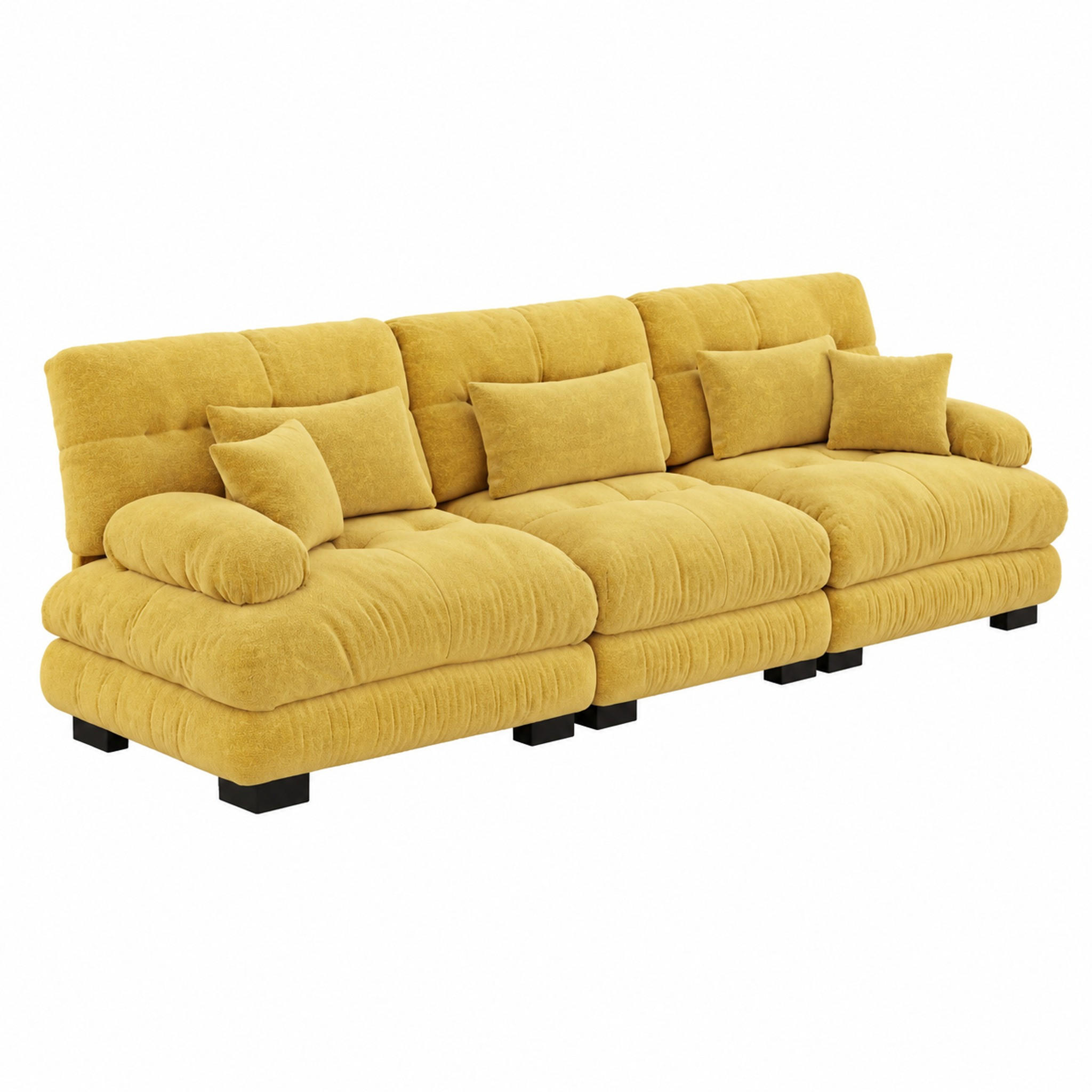 Meubliv Sofa Gelb 77x81x313 cm