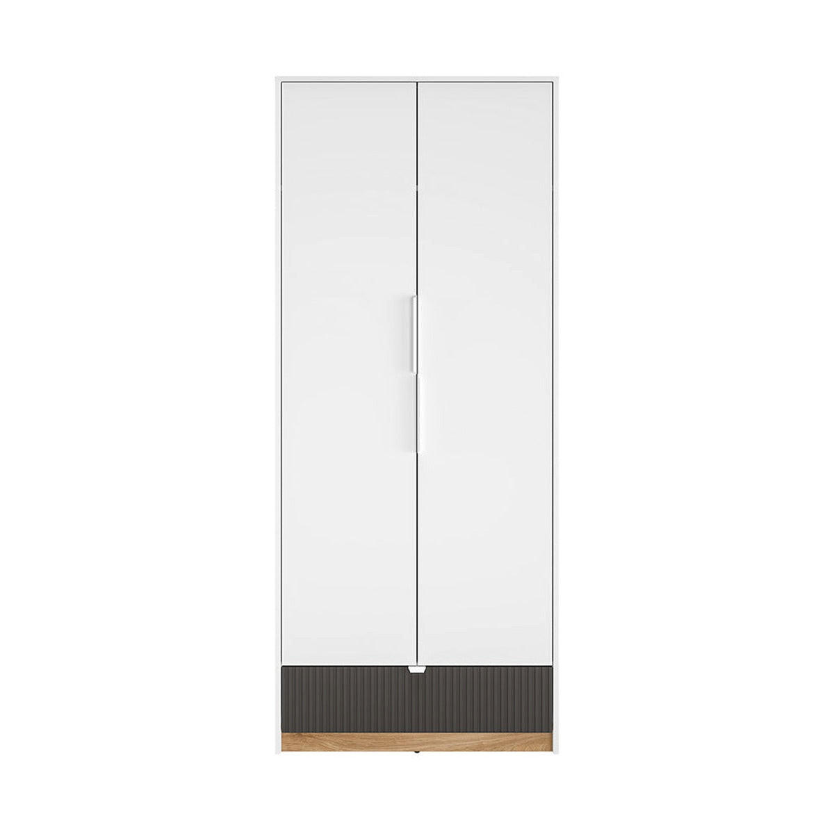 KLEIDERSCHRANK – 82 cm – Torino – Weiß - Weiß, Holzwerkstoff (82/196/53cm) - hi-markt