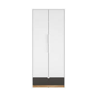 KLEIDERSCHRANK – 82 cm – Torino – Weiß - Weiß, Holzwerkstoff (82/196/53cm) - hi-markt