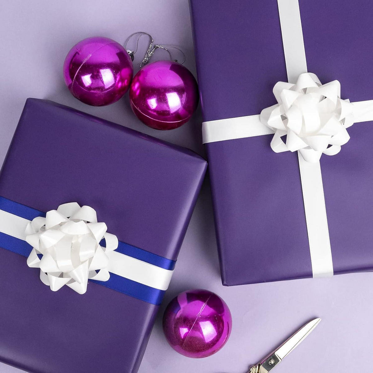 GESCHENKPAPIER Rolle 44,5 cm x 10 m Dunkelviolett - Lila, Papier (44.5/1/1000cm)