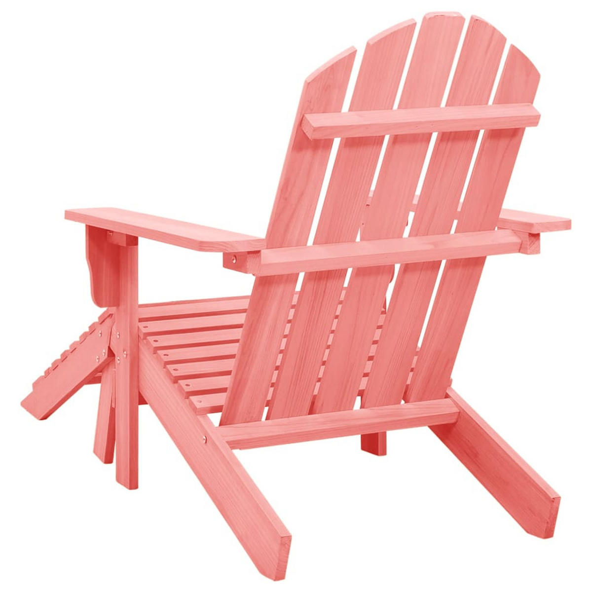 ADIRONDACK-GARTENSTUHL mit Fußteil Massivholz Tanne Rosa - Pink, Holz (70/88.5/70cm) - furnicato
