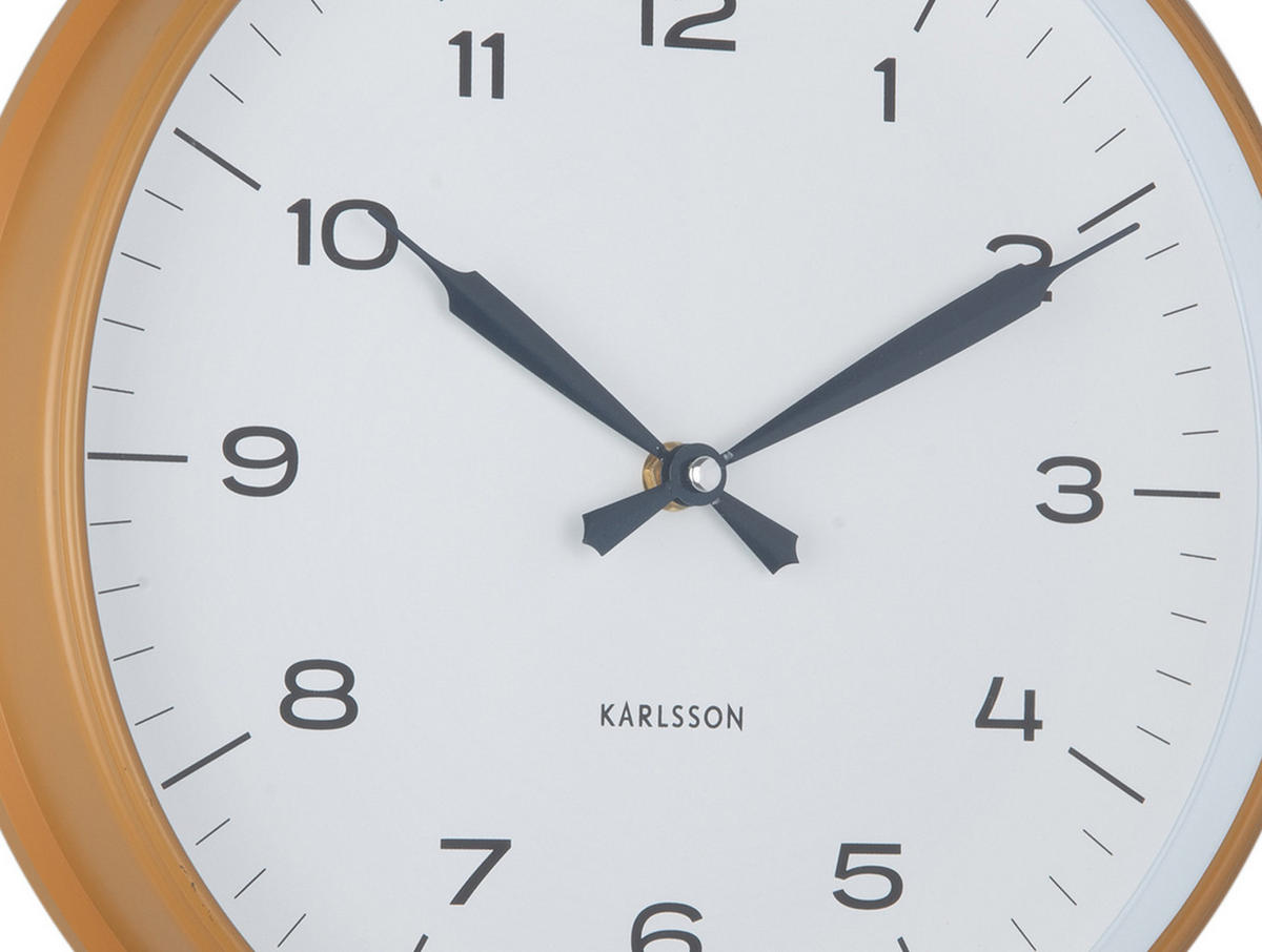 WANDUHR Modern Factory Ø30 cm - Gelb, Kunststoff (30/4.5/30cm) - Karlsson