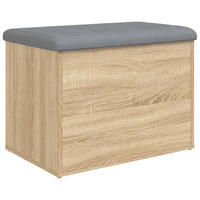 SITZBANK Jona mit Stauraum Sonoma-Eiche 62x42x45 cm - Sonoma Eiche, Holz (62/45/42cm) - DELUKE