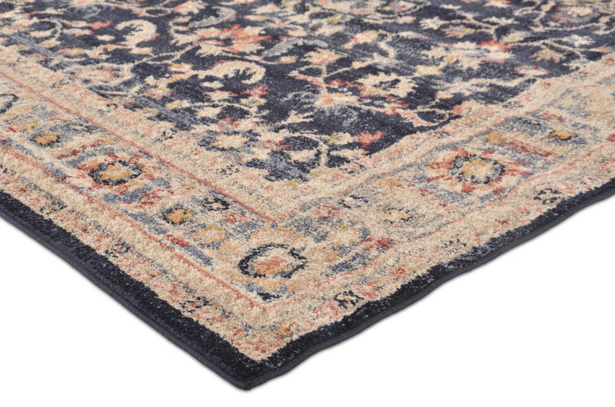 HEATSET-TEPPICH Florence Dunkelblau/Beige 160x230 cm - Multicolor, Textil (160/230cm) - Vercai Rugs