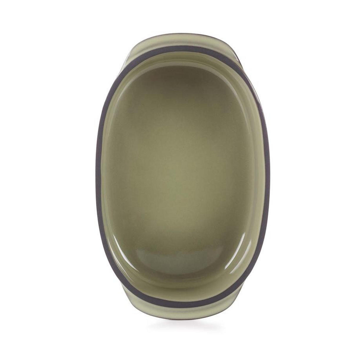 AUFLAUFFORM RECHTECKIG CARACTERE 16 x 11 cm Kardamom - Dunkelgrün, Keramik (11/4.5/16cm) - Revol Porcelaine France