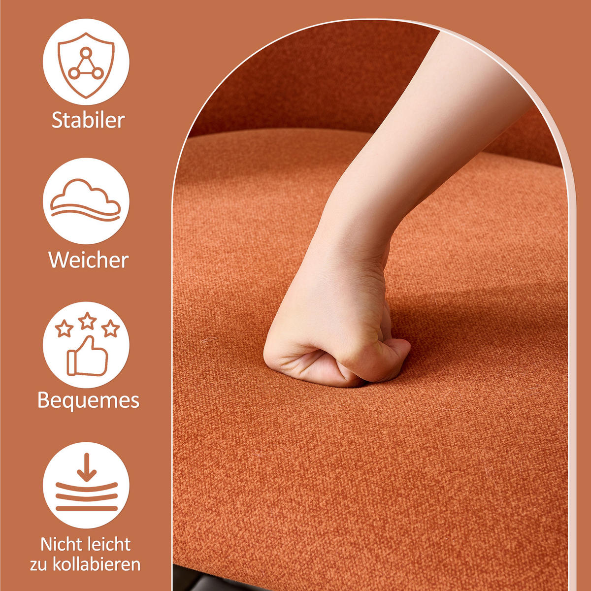 LOUNGESSESSEL Walhai Design Haustier Einzelsofa - Terracotta, Textil (66/76/66cm) - FLIEKS