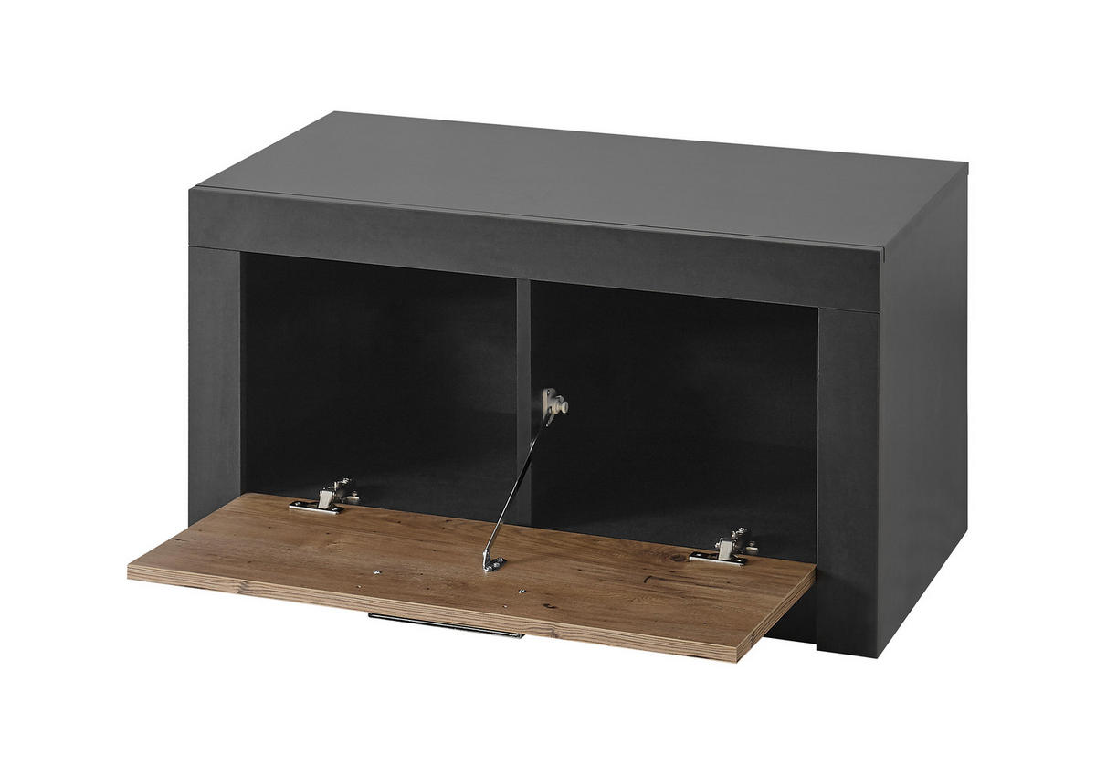 GARDEROBENBANK I11 Fresko Grau & Kastanie 80/43/42 cm - Kastanienfarben, Holzwerkstoff (80/43/42cm) - Livojo