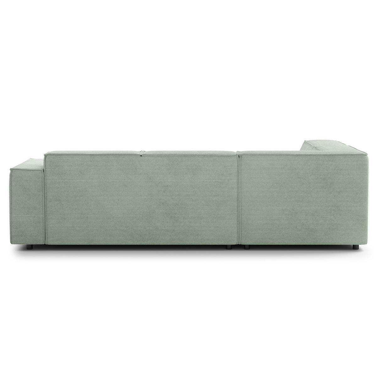 ECKSOFA mit Ottomane - Schwarz/Mintgrün, Kunststoff/Textil (260/234cm) - home24