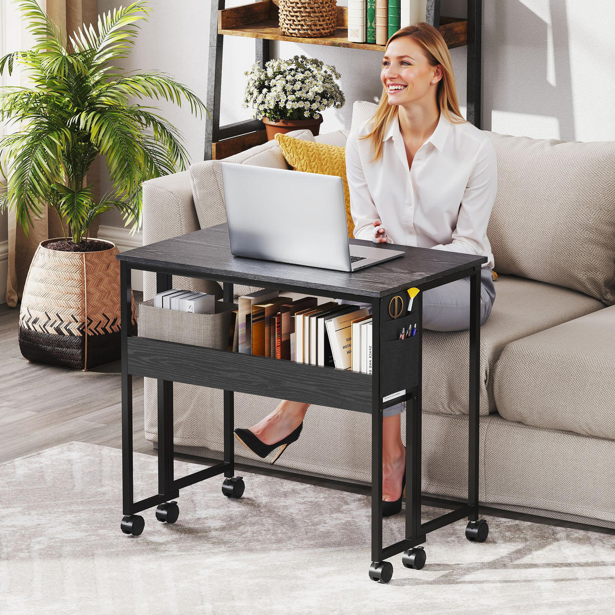 LAPTOPTISCH DE-14954 Schwarz - Schwarz, Holzwerkstoff (80/50/75cm) - ComfortXL