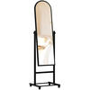STANDSPIEGEL rund Holz schwarz - Schwarz, Holz (39/151/39cm) - CLP