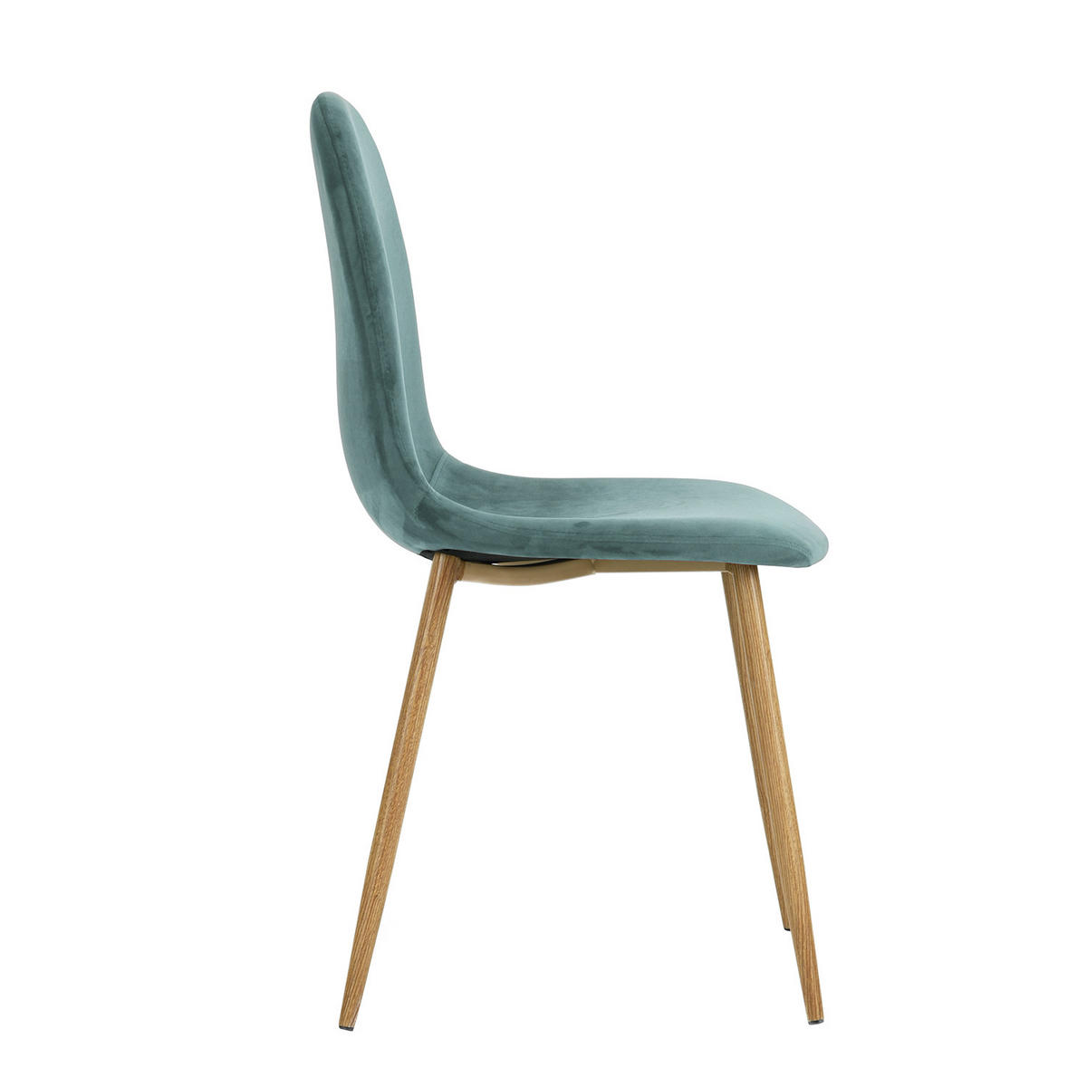 STUHL-SET 4 Stück in Eisen Webstoff - Eichefarben/Hellblau, Holzwerkstoff/Textil (54/86/44cm) - Urban Meuble