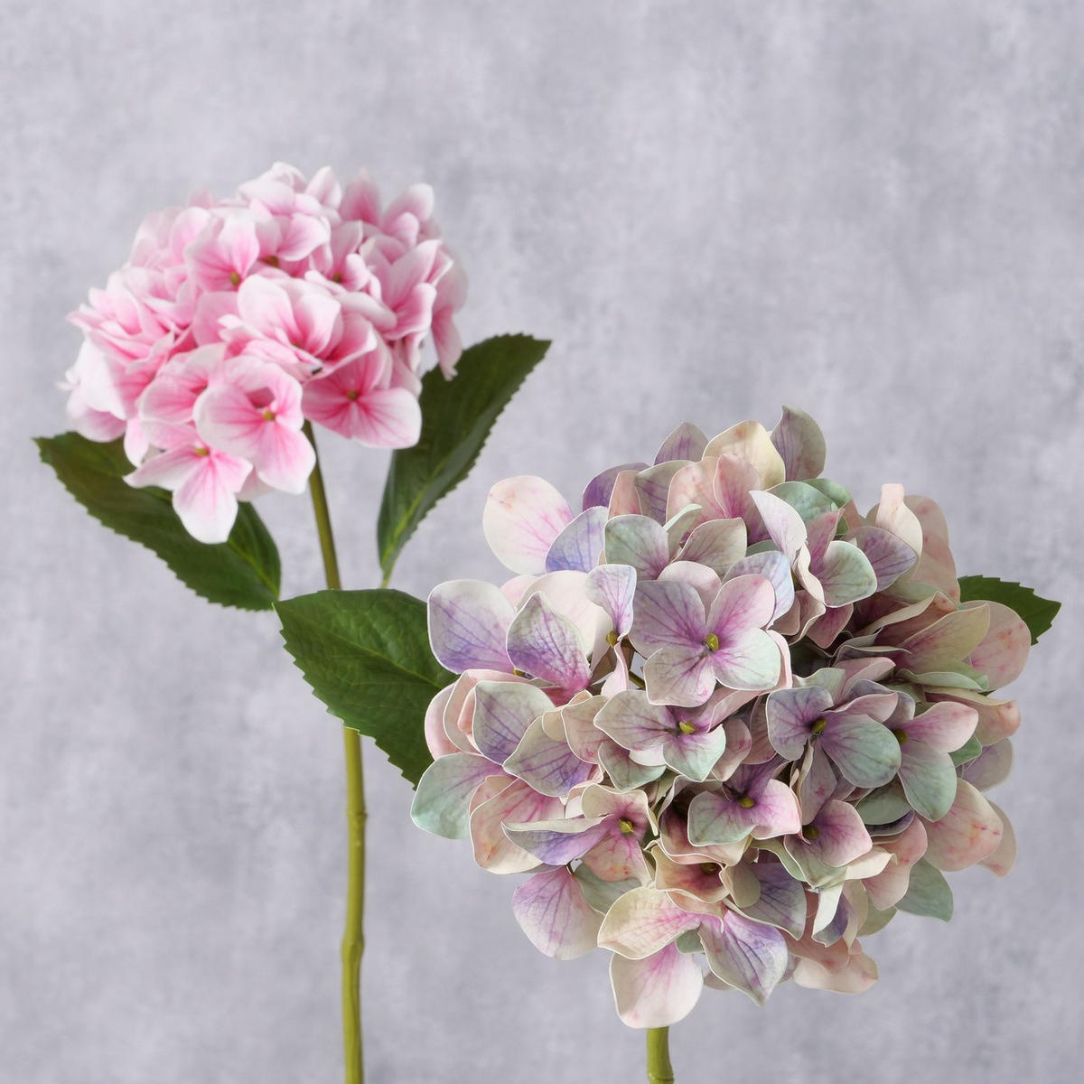 HORTENSIE mit Stiel 18/13/46 cm - Rosa, Kunststoff (46cm) - Boltze Home