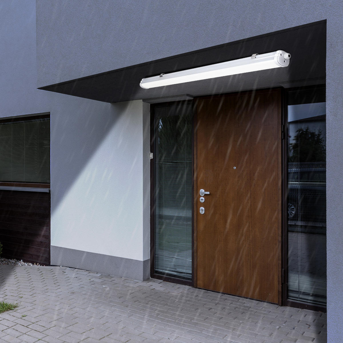 LED DECKENLEUCHTE Weiß Modern - Weiß, Kunststoff (150/6.8/5.9cm)