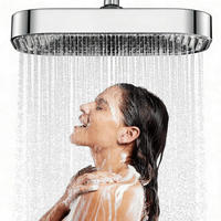 REGENDUSCHE 13 Zoll Chrom 360° verstellbar - Silberfarben, Metall (20/12.7/32cm)