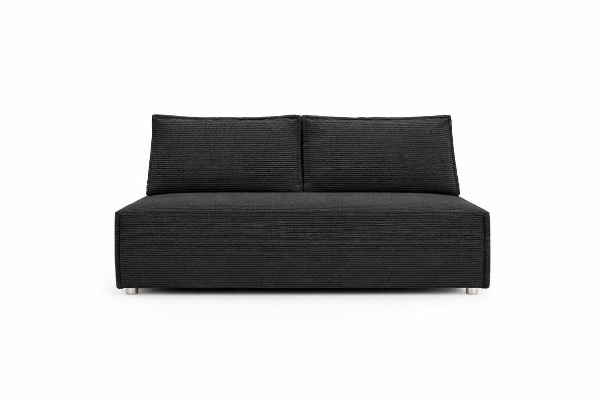 SCHLAFSOFA Mit Bettkasten DUO, Stoff Poso, Graphit - Graphitfarben, Holz (198/89/90cm) - Kaiser Möbel