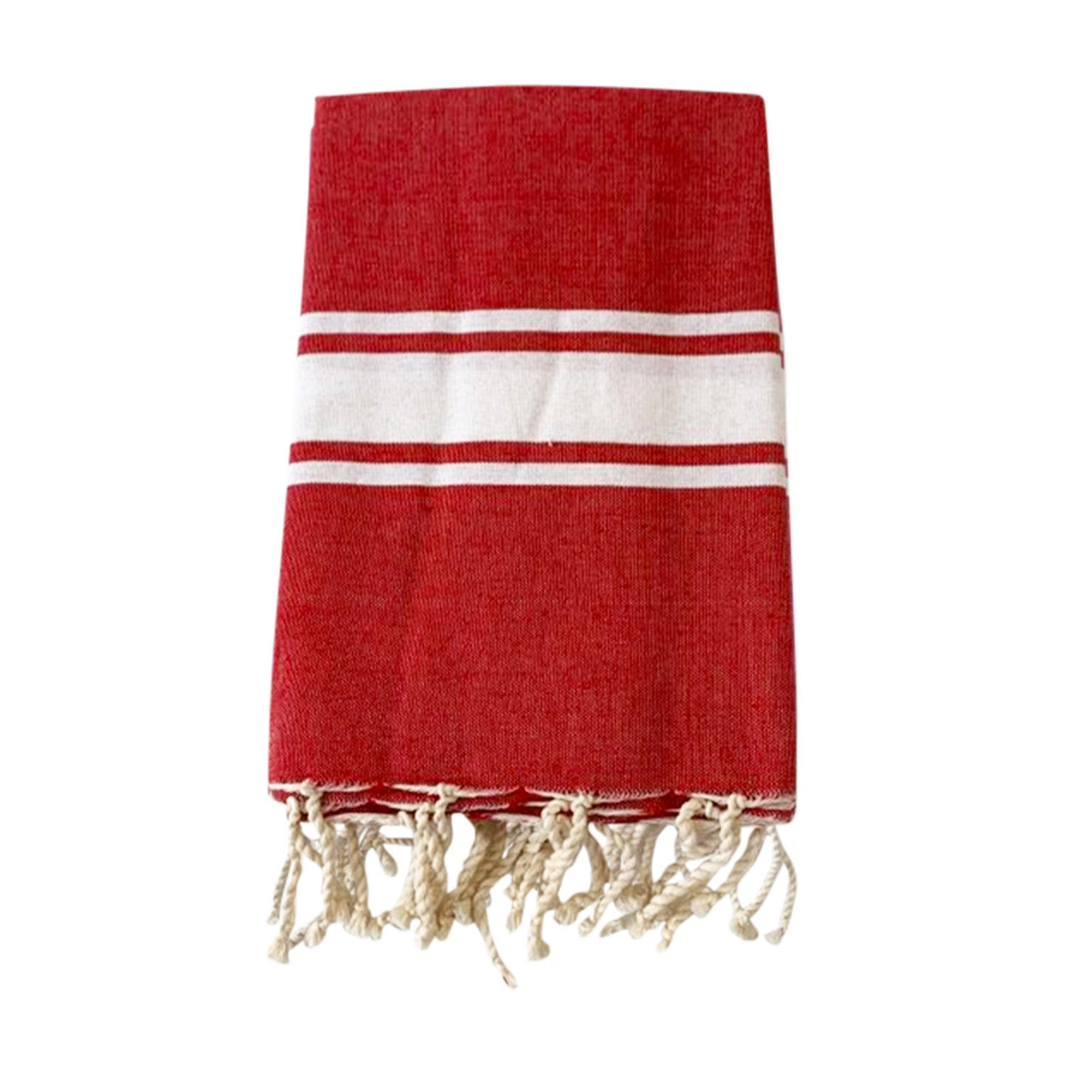 HAMAMTUCH Kozo Rot 100x200 190g/m² - Rot, Textil (100/200cm) - LE COMPTOIR DE LA PLAGE
