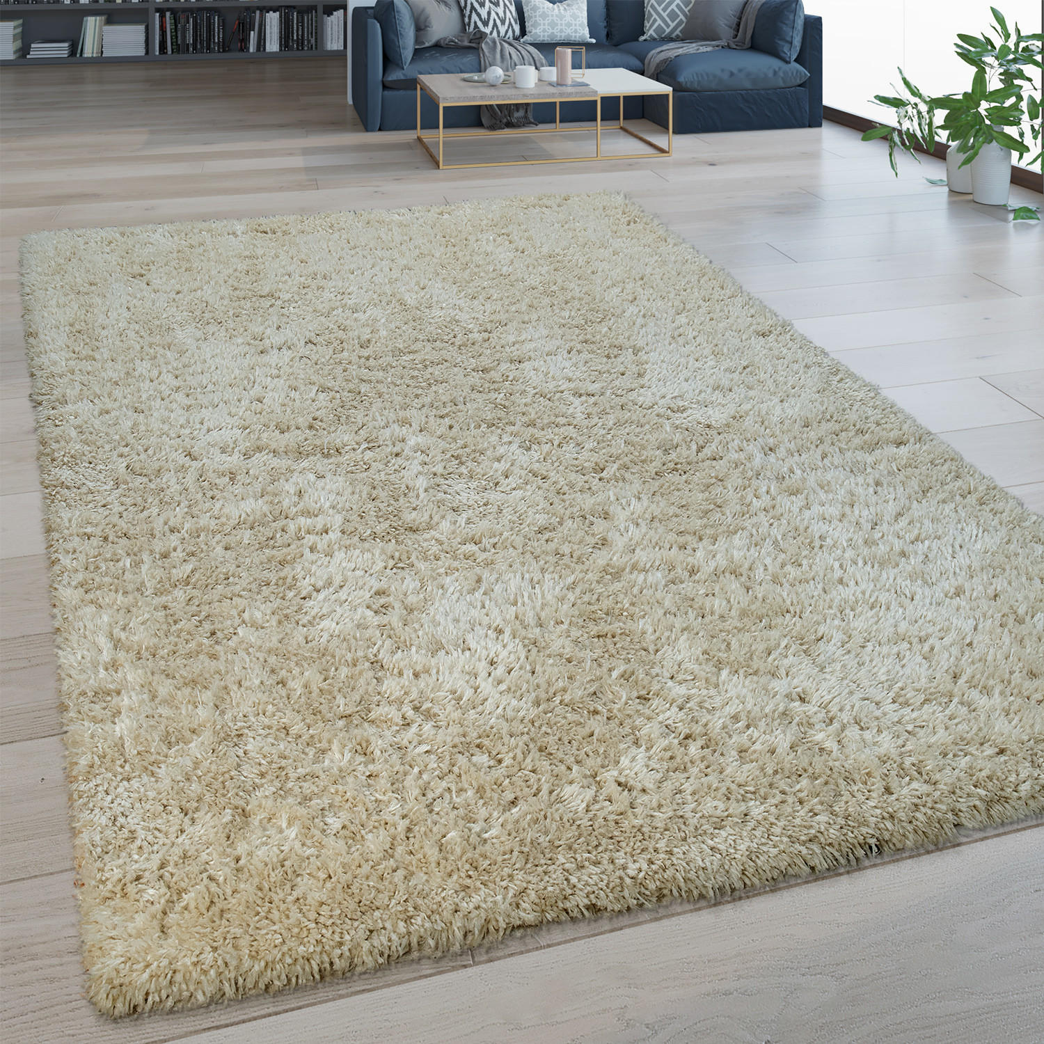 HOCHFLORTEPPICH 120/160 cm Bamba 410 - Beige, Textil (120/160cm) - Paco Home