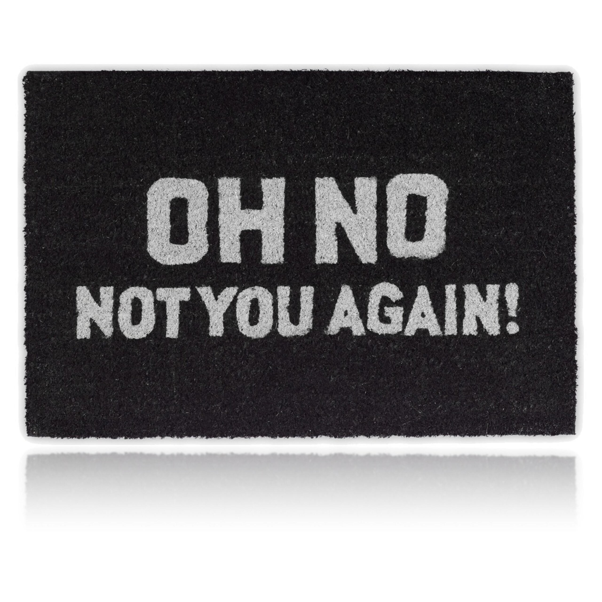COVORAȘ Negru Alb cocos 60x40 cm Oh No Not You Again