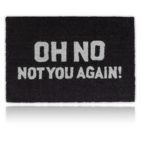 ROHOŽKA Černá Bílá 60x40 cm Oh No Not You Again - černá, textil/plast (60/40cm) - Relaxdays