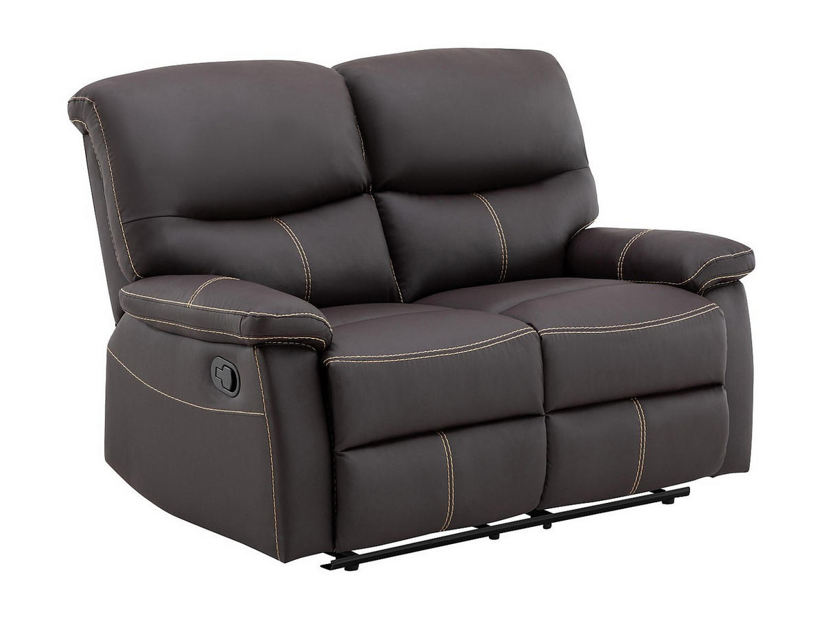RELAXSOFA - 2 Personen - kunstleder - braun Canby - Braun, Leder (133/95/90cm) - Vente-Unique