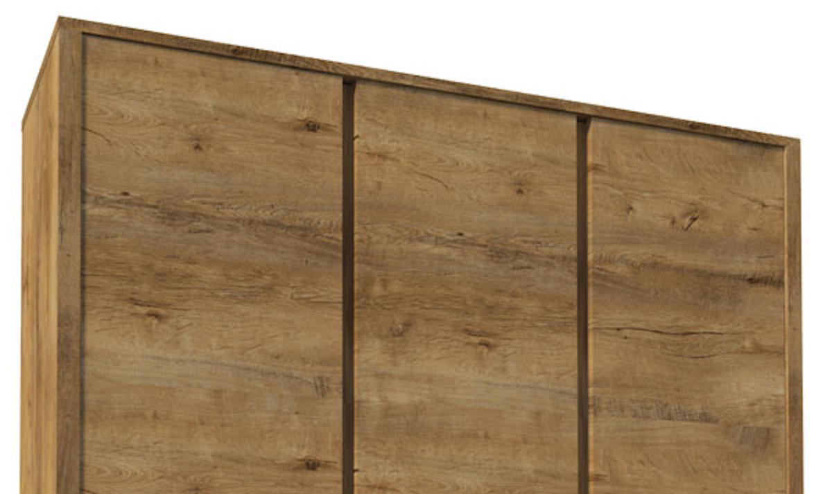 KLEIDERSCHRANK Montana Eiche Lefkas 166,3 / 53,3 / 196,6cm - Eichefarben, Holz/Holzwerkstoff (166.3/196.6/53.3cm) - Feldmann-Wohnen