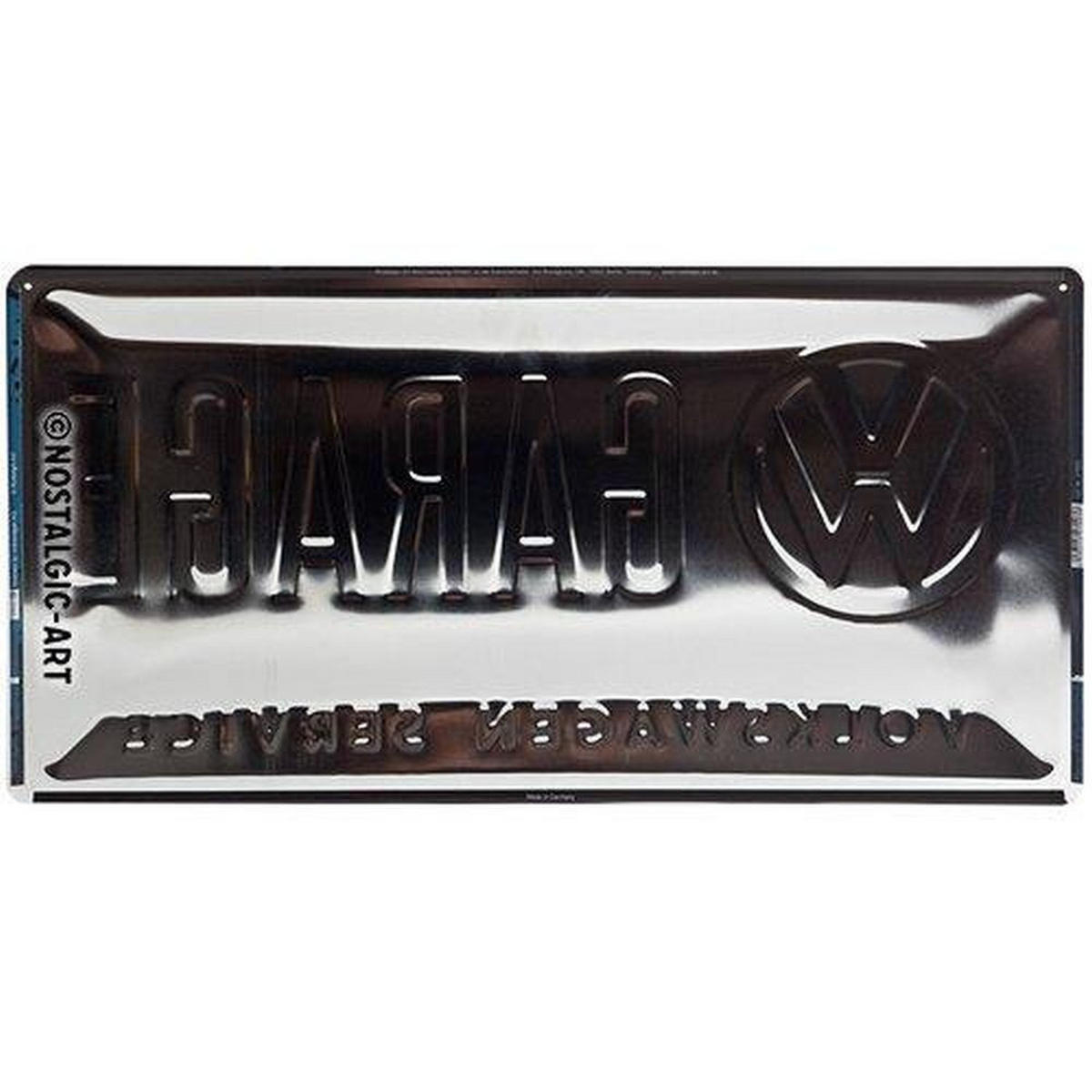 BLECHSCHILD 25/50 cm Volkswagen VW Garage - Multicolor, Metall (50/25/1cm) - Nostalgic-Art
