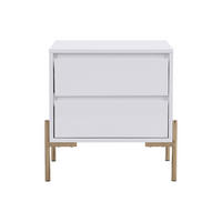 NACHTTISCH - 50 cm x 40 cm - Holz, Platte - Weiß - KORASA - Weiß, Holz (50/50/40cm) - Vente-Unique