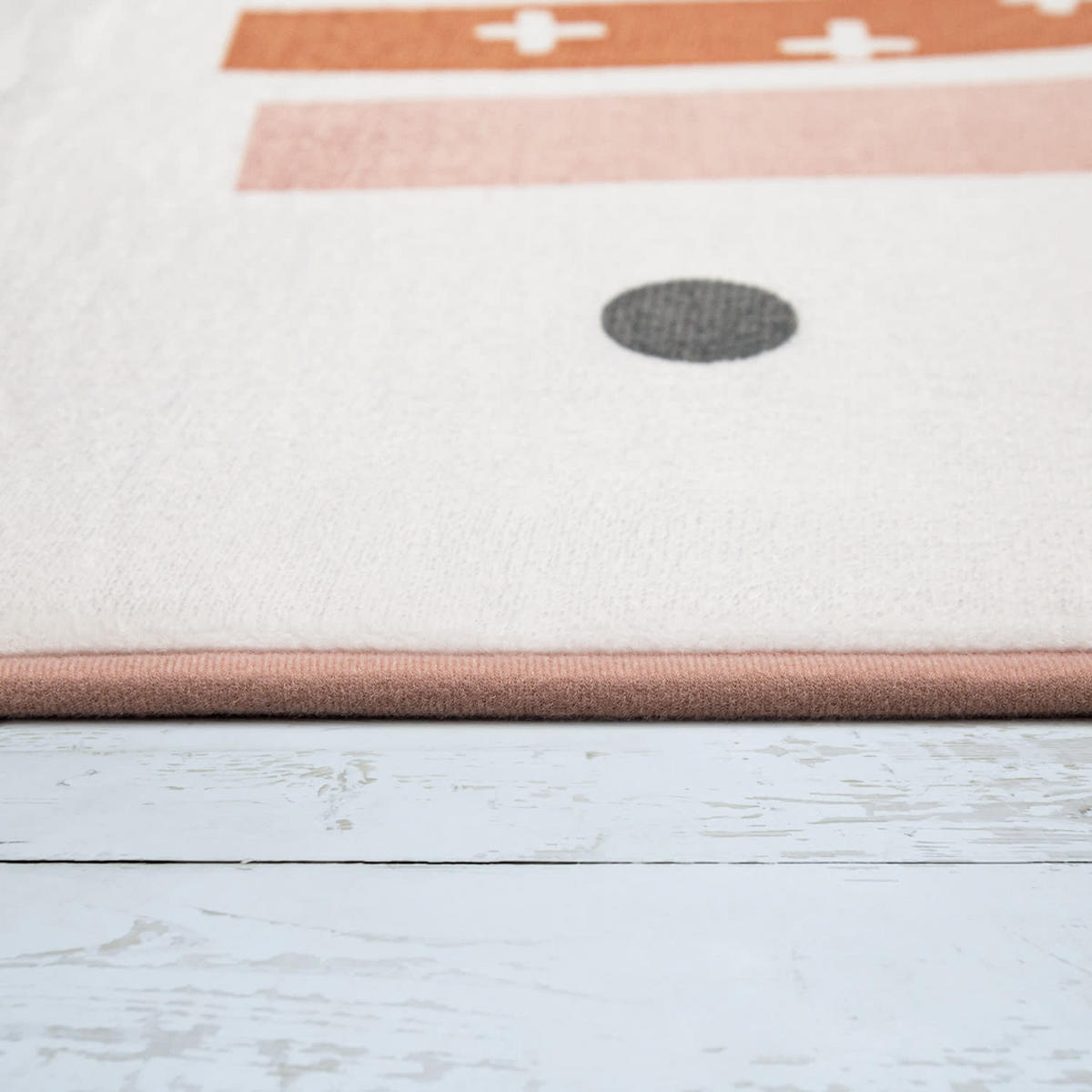 KINDERTEPPICH waschmaschinenwaschbar Regenbogen Kinderzimmer schmutzabweisend Creme Rechteckig 155x230 - Creme, Textil (155/230cm) - KADIMA DESIGN