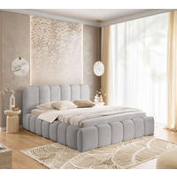 POLSTERBETT MIA Bettkasten Lattenrost 140x200 Grau - Grau, Holz (140/200cm) - Furnistar