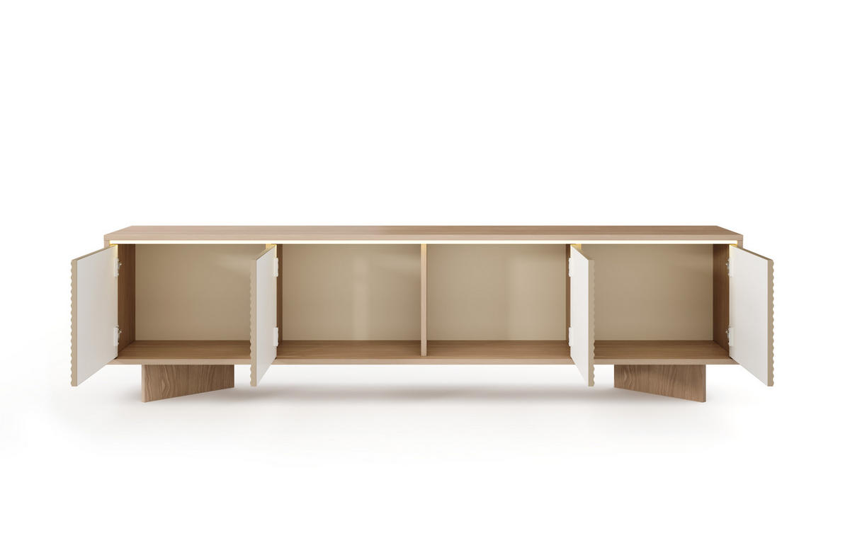 TV-SCHRANK: Natur-Bolivar, 203,9 x 54,4 x 40 cm - Eichefarben, Holzwerkstoff (203.9/54.4/40cm) - 3XE LIVING