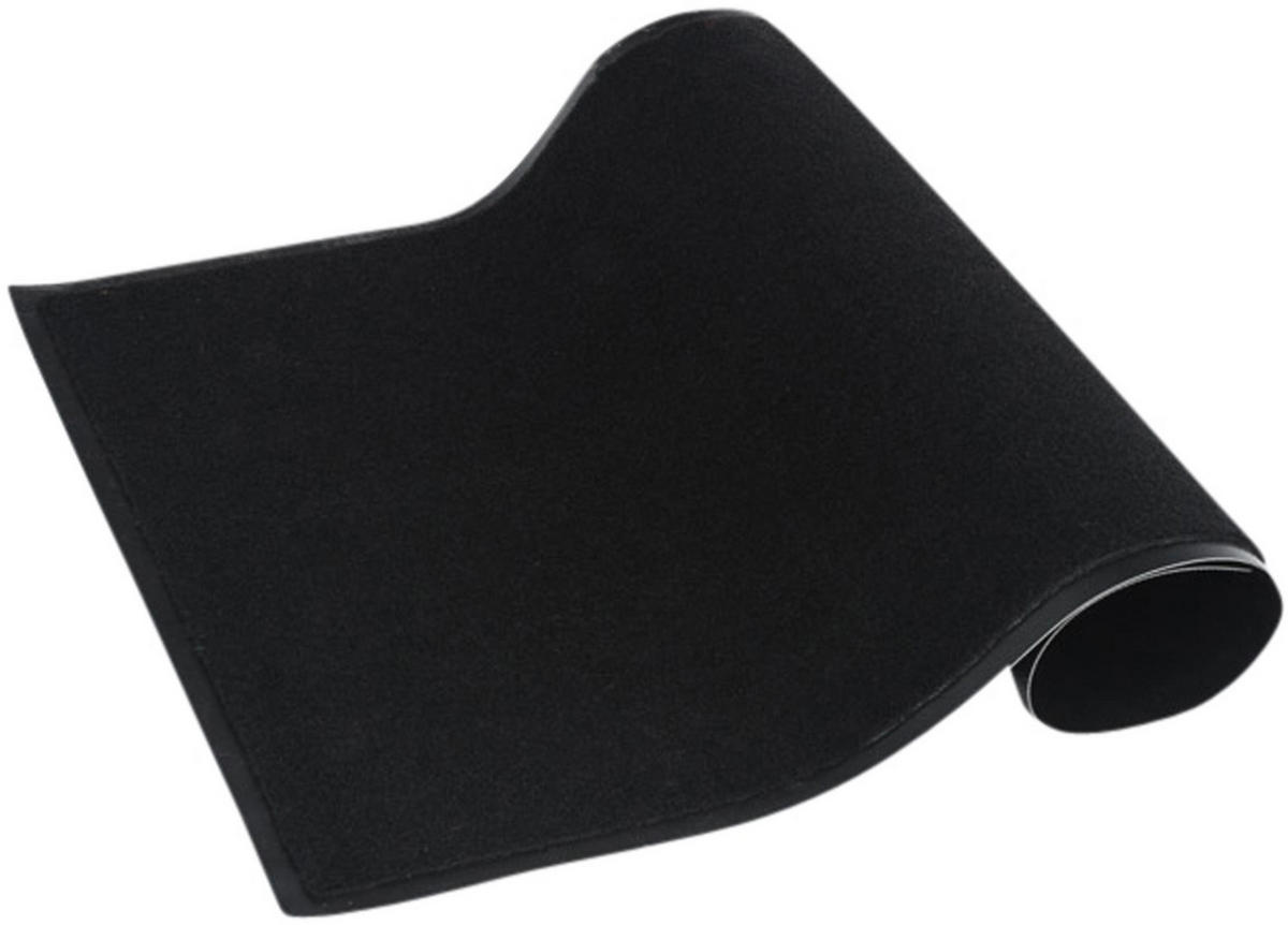 FUSSMATTE 90/60 cm Stoff schwarz - Schwarz, Textil (90/60cm) - CLP